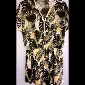 Leaf print summer dress:)